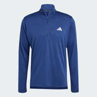 ADIDAS Men's Train Essentials Half-Zip - Blue