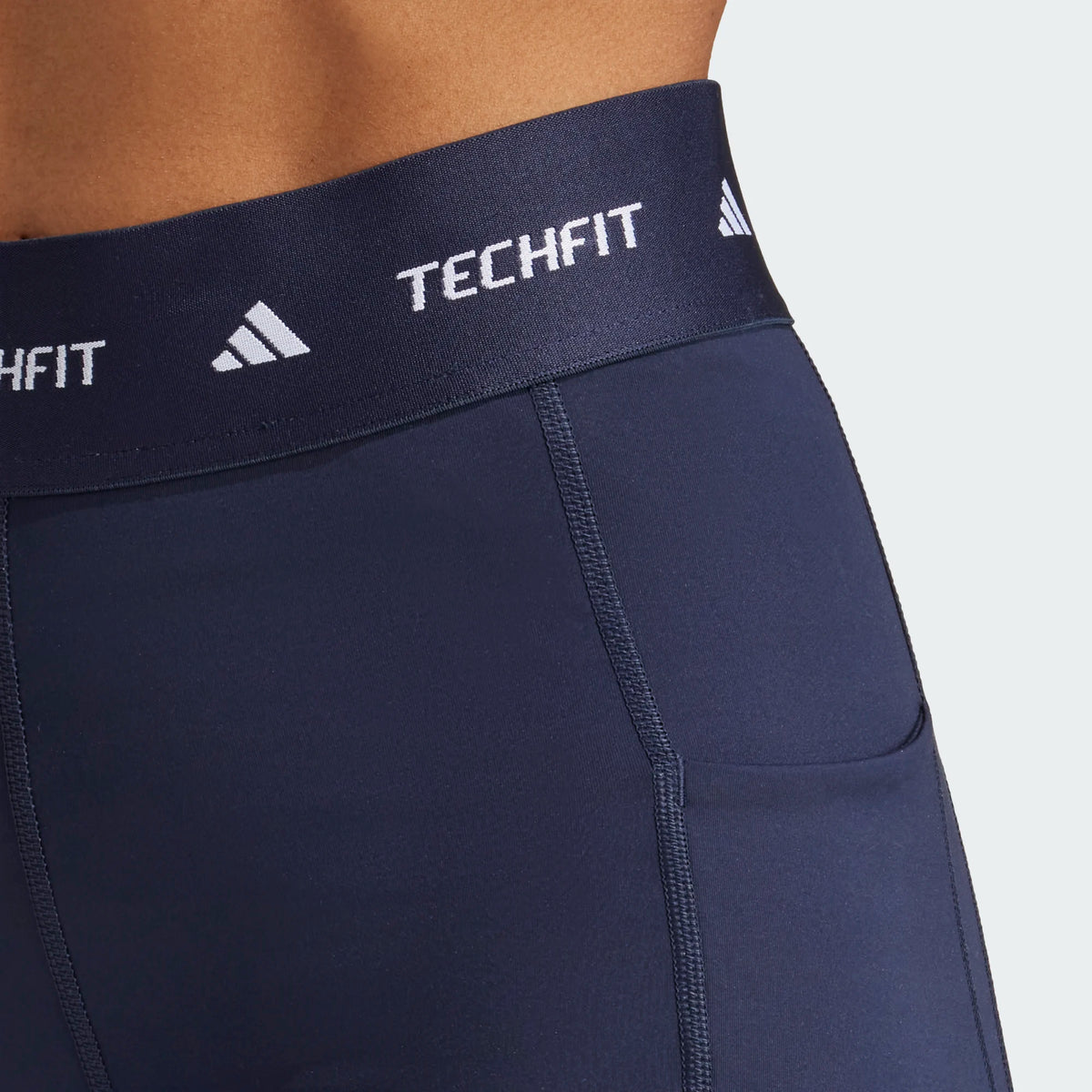 ADIDAS Women's TechFit Stash Pocket Full Length Leggings - Navy