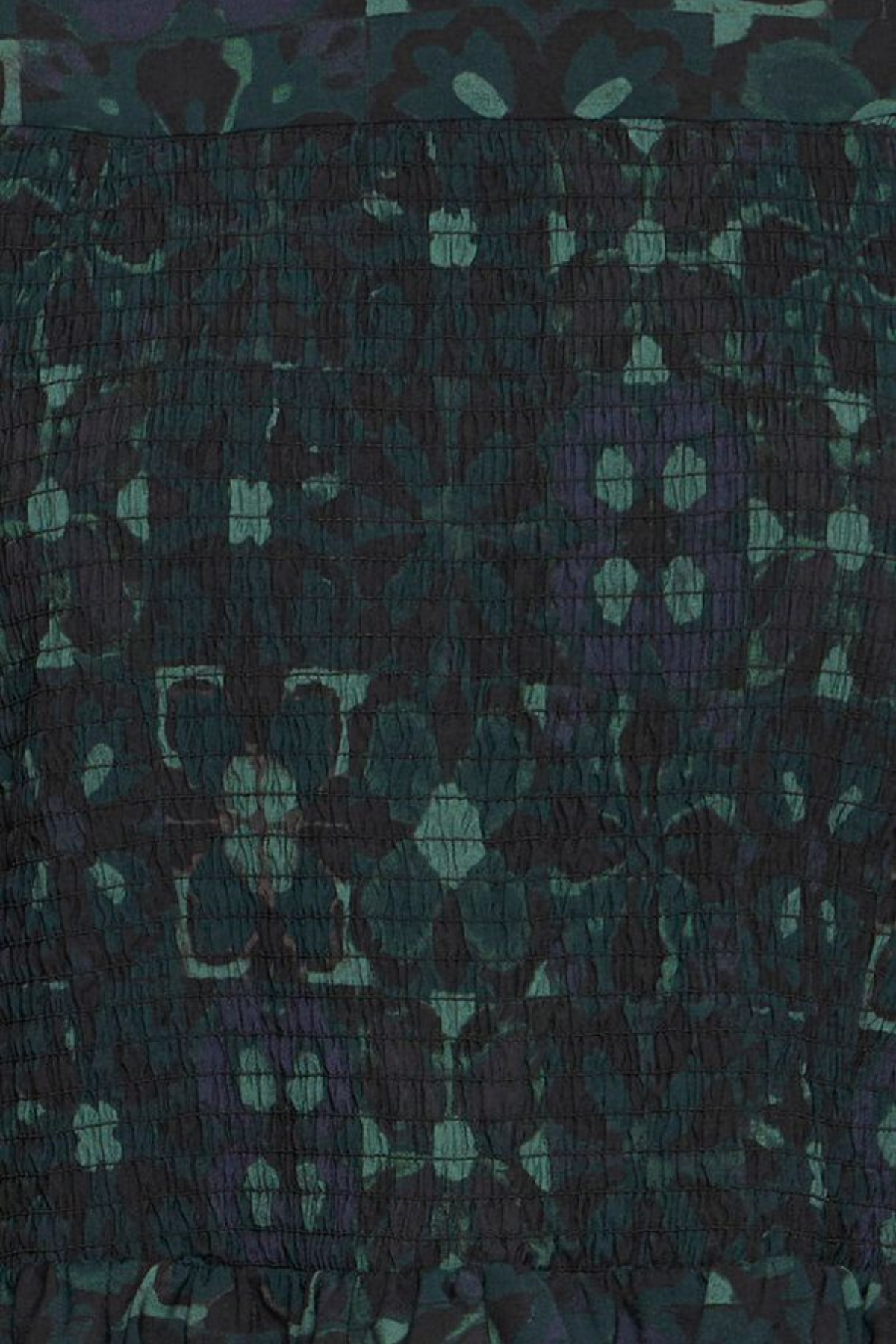 ICHI Gilea Floral Peplum Blouse - Green