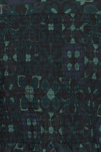 ICHI Gilea Floral Peplum Blouse - Green