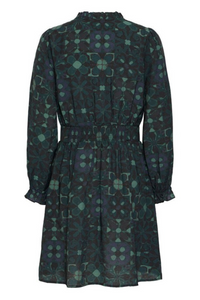ICHI Gilea Floral Dress - Green