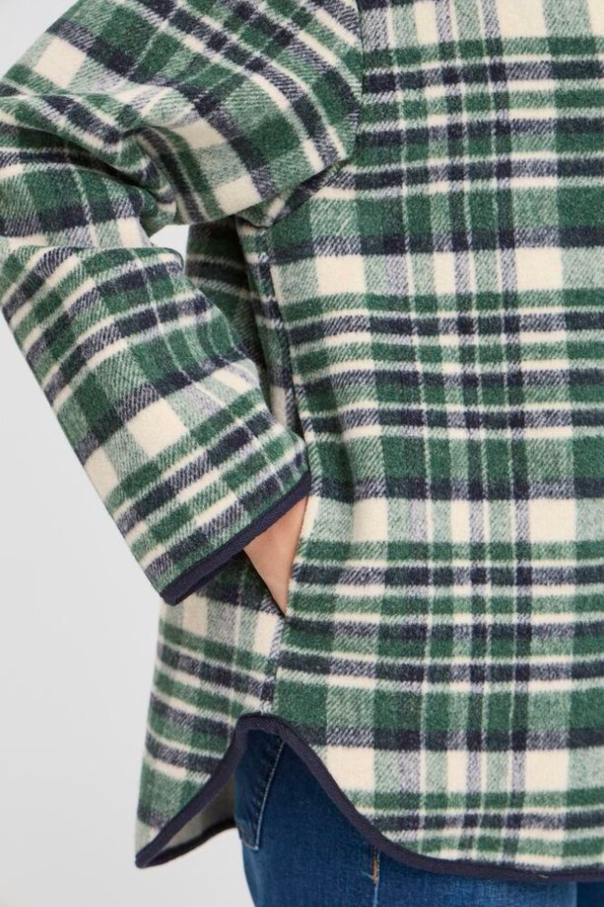 ICHI Johanna Checked Jacket - Green