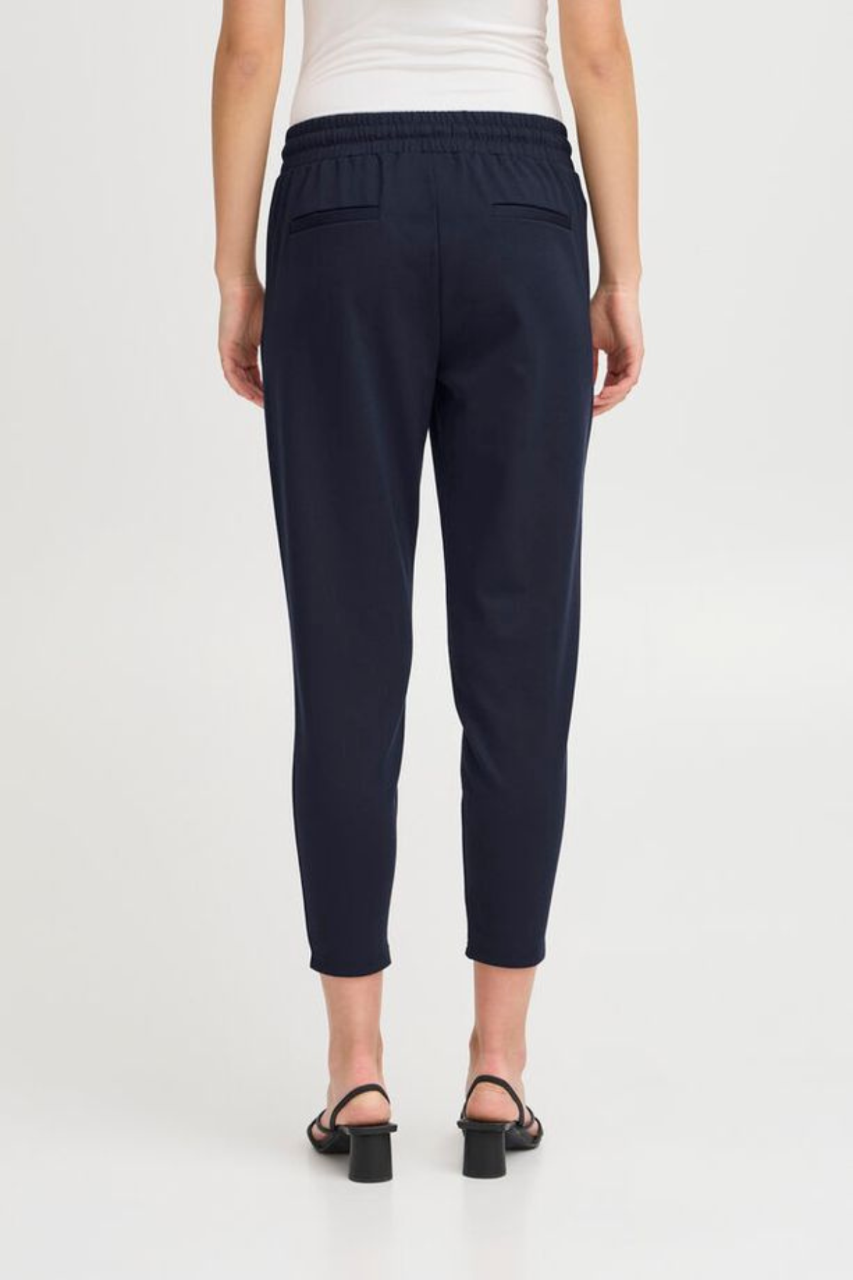 ICHI Kate Cropped Trousers - Navy