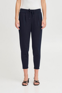 ICHI Kate Cropped Trousers - Navy