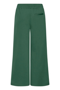 ICHI Kate Long Wide Leg Trousers - Green