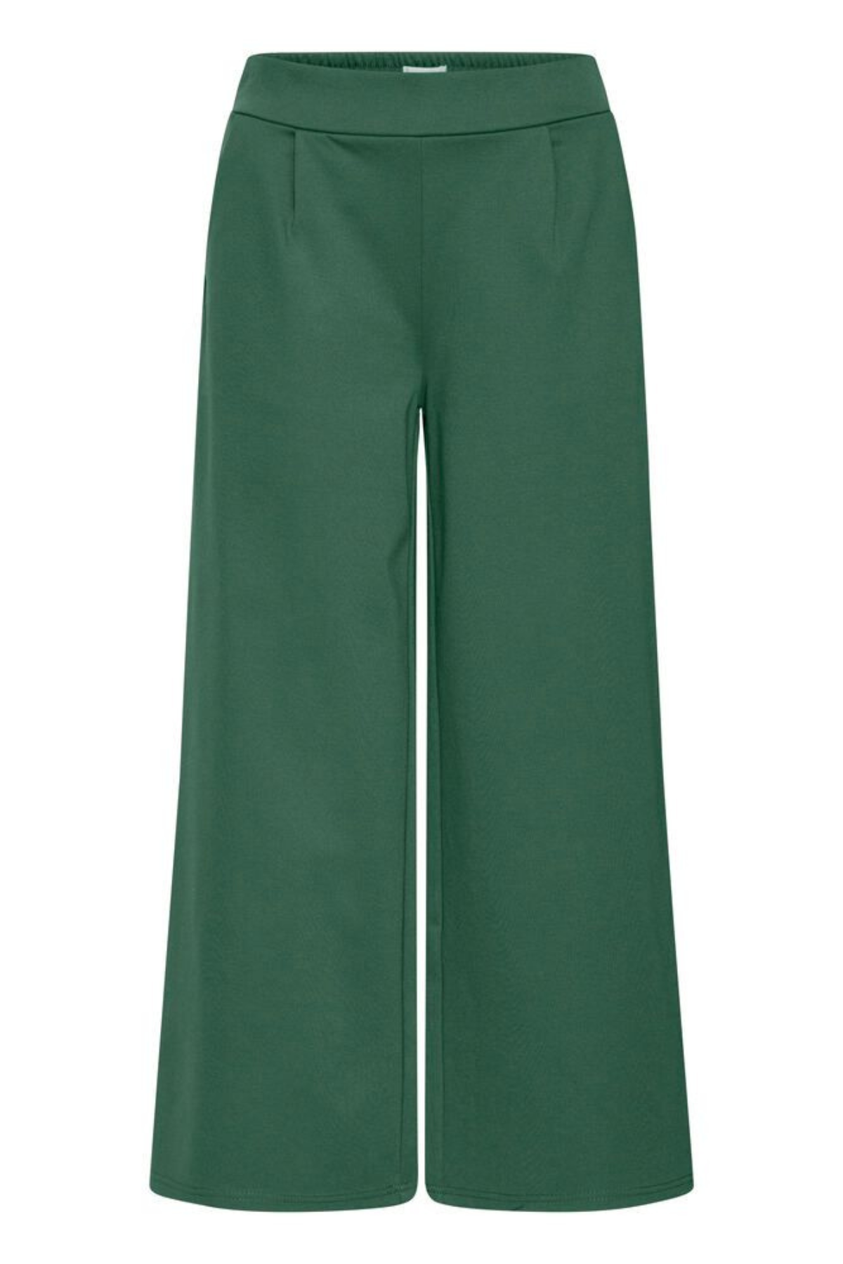 ICHI Kate Long Wide Leg Trousers - Green