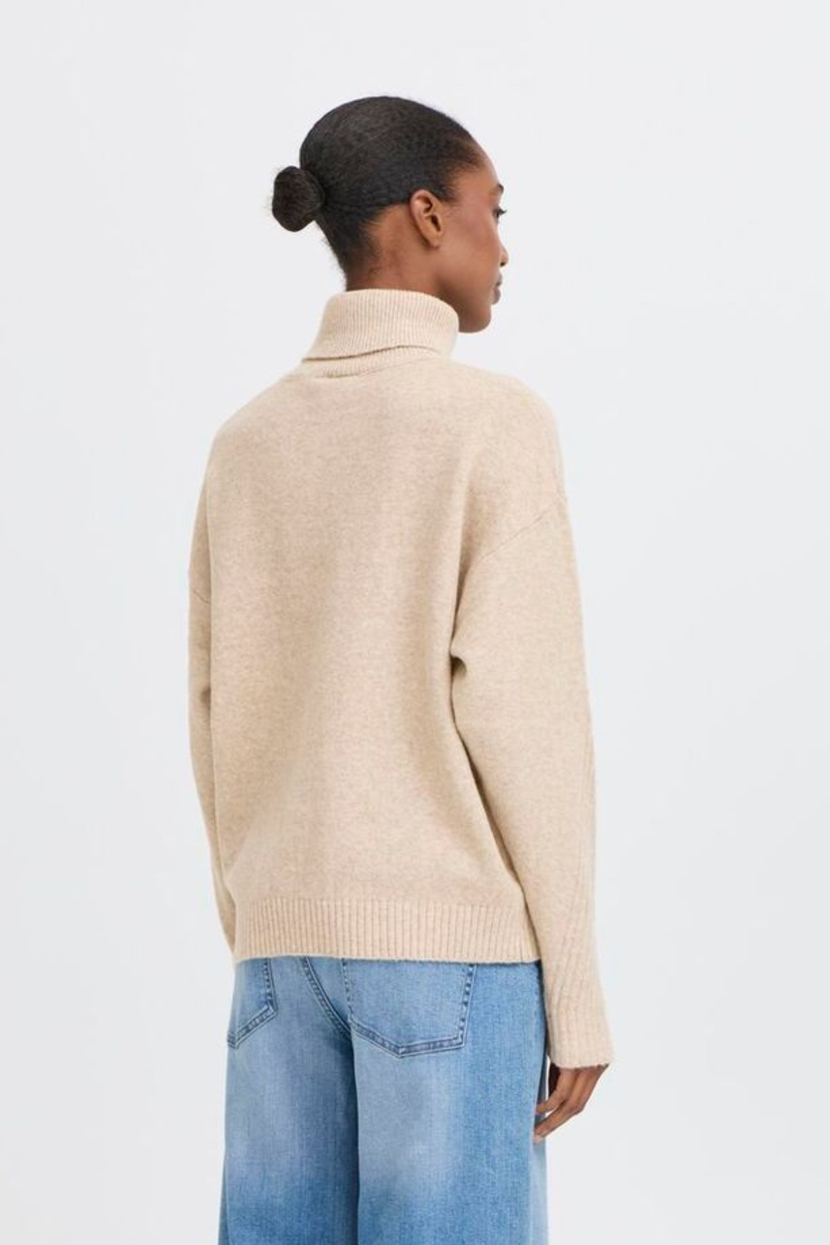 ICHI Dasila Turtleneck Jumper - Oatmeal