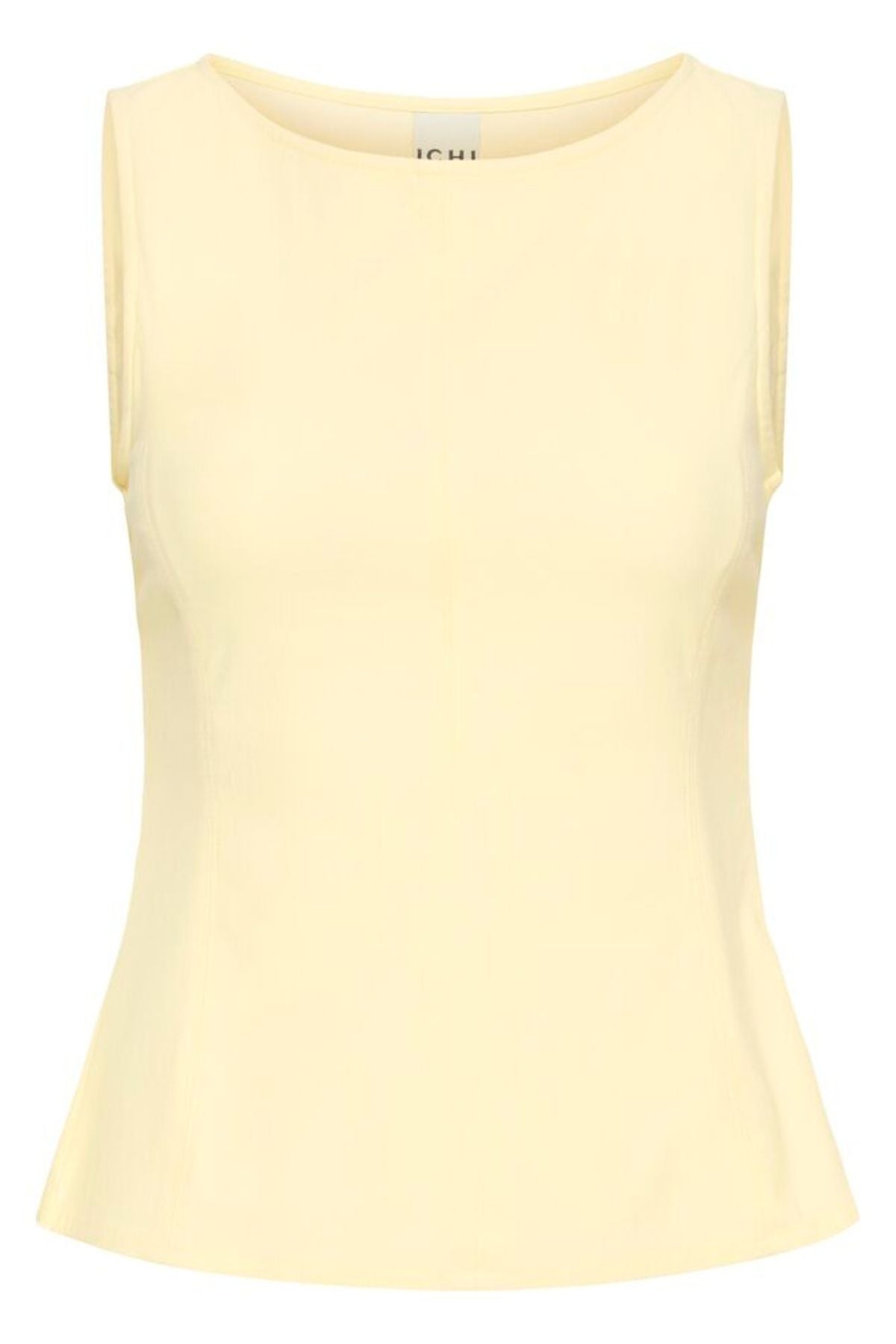 ICHI Kate Denim Sleeveless Top - Lemon