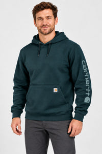 CARHARTT Iconic Sleeve Logo Hoodie - Teal