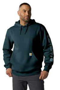 CARHARTT Iconic Sleeve Logo Hoodie - Teal