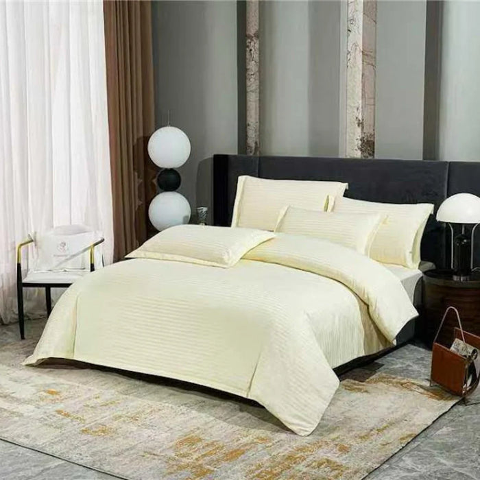 HOME INTERIORS Luxury Hotel Collection 6 Piece Duvet Cover Set - Ivory