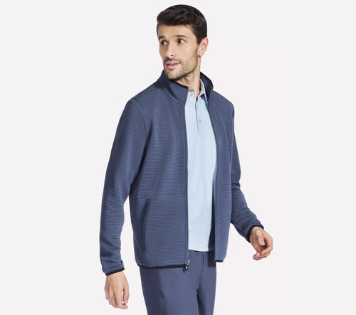 SKECHERS The Hoodless Hoodie Ottoman Jacket - Navy