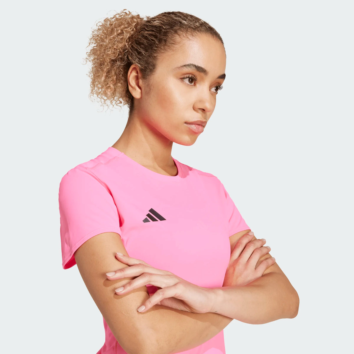 ADIDAS Adizero Essentials Running T-Shirt - Pink