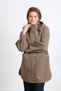 RANT & RAVE Joanna Hooded Coat - Moss