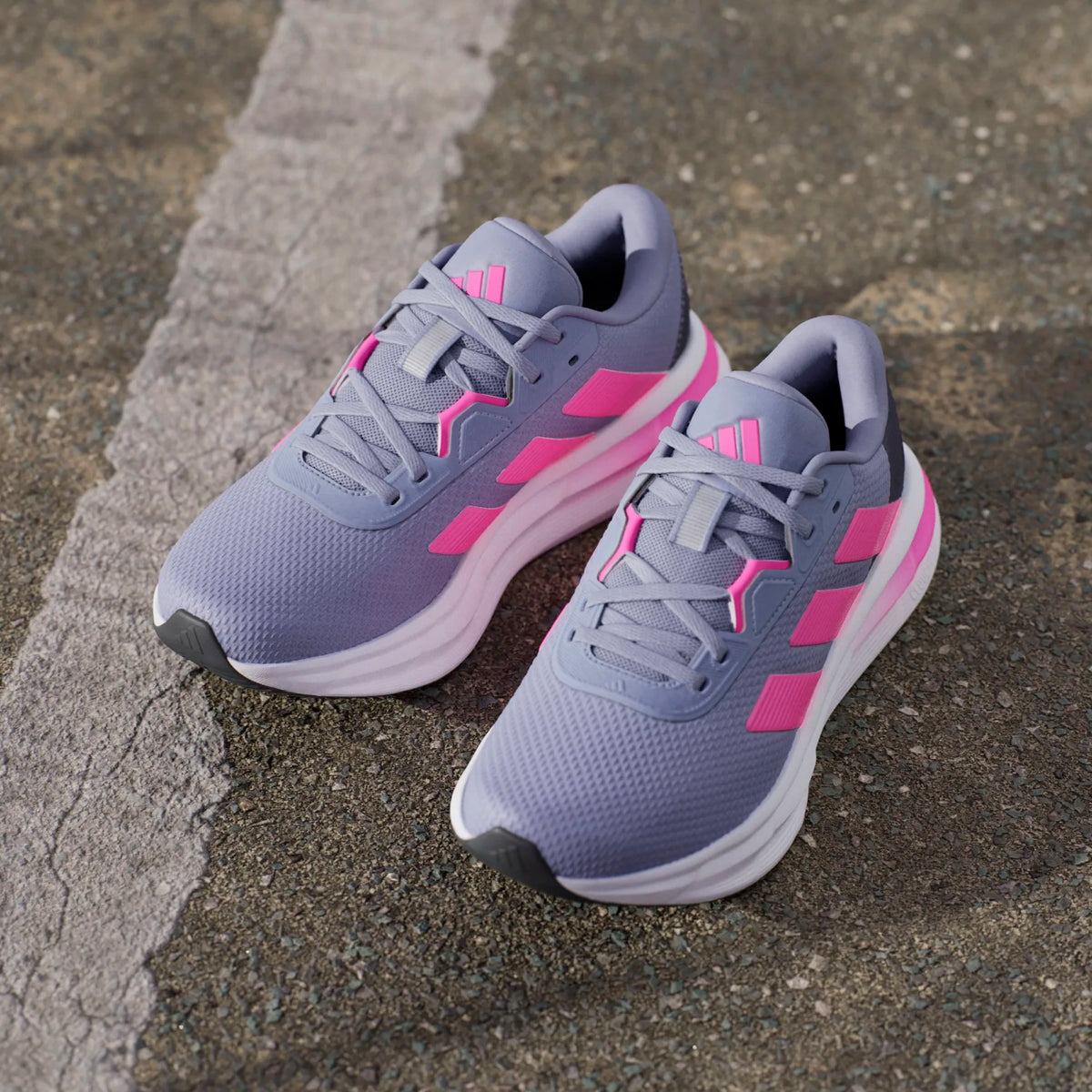 ADIDAS Women's Galaxy 7 Running Shoes - Grey/Pink | JQ2608
