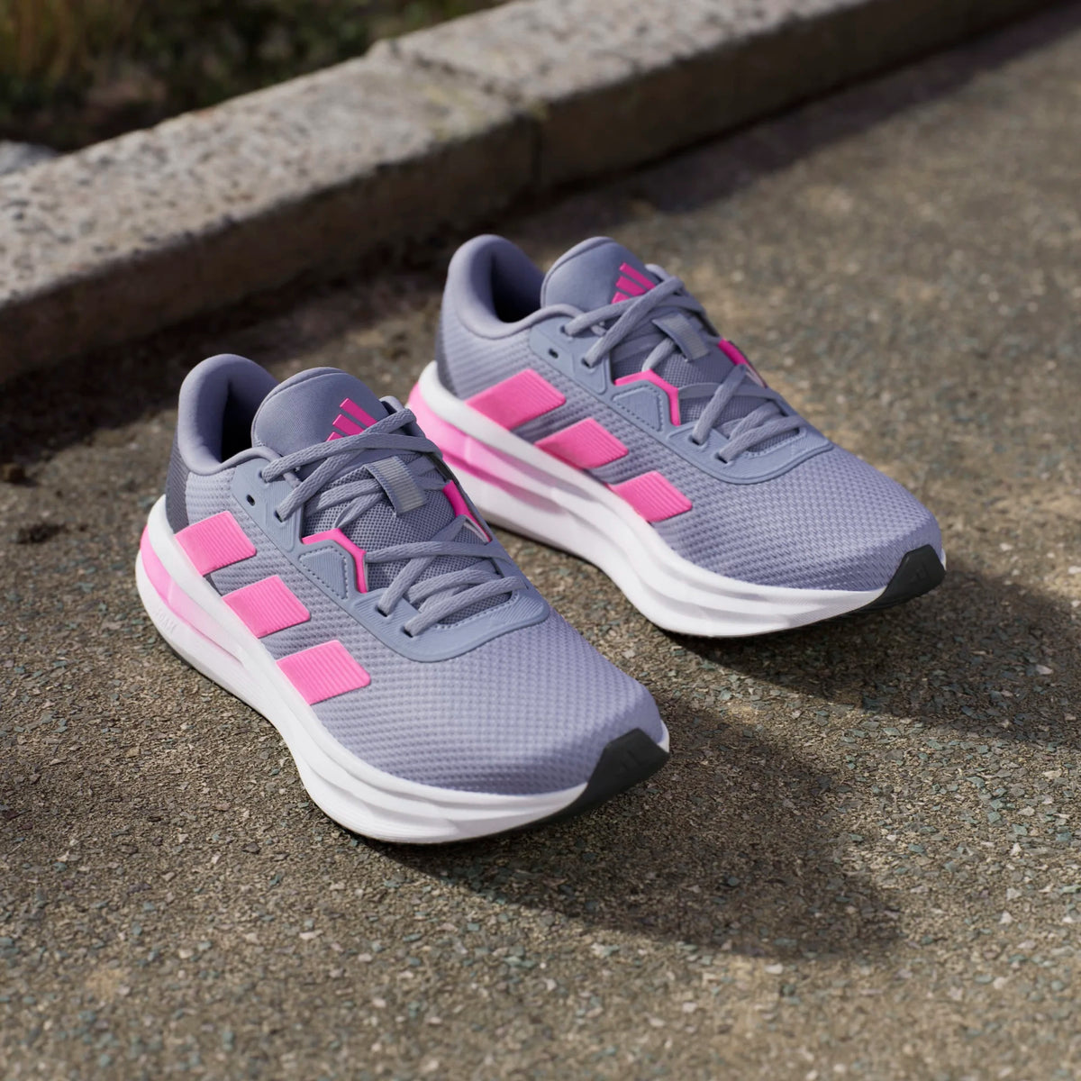 ADIDAS Women's Galaxy 7 Running Shoes - Grey/Pink | JQ2608
