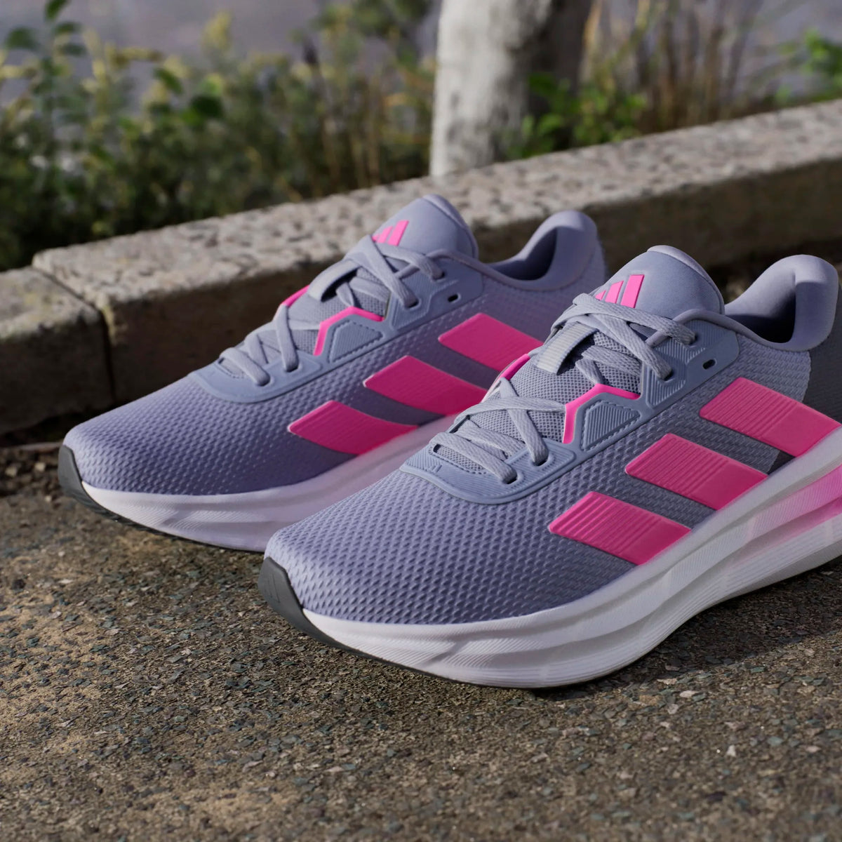 ADIDAS Women's Galaxy 7 Running Shoes - Grey/Pink | JQ2608