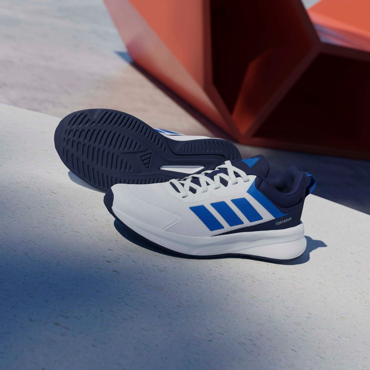 ADIDAS FortaRun 4.0 Kids Shoes - White/Blue