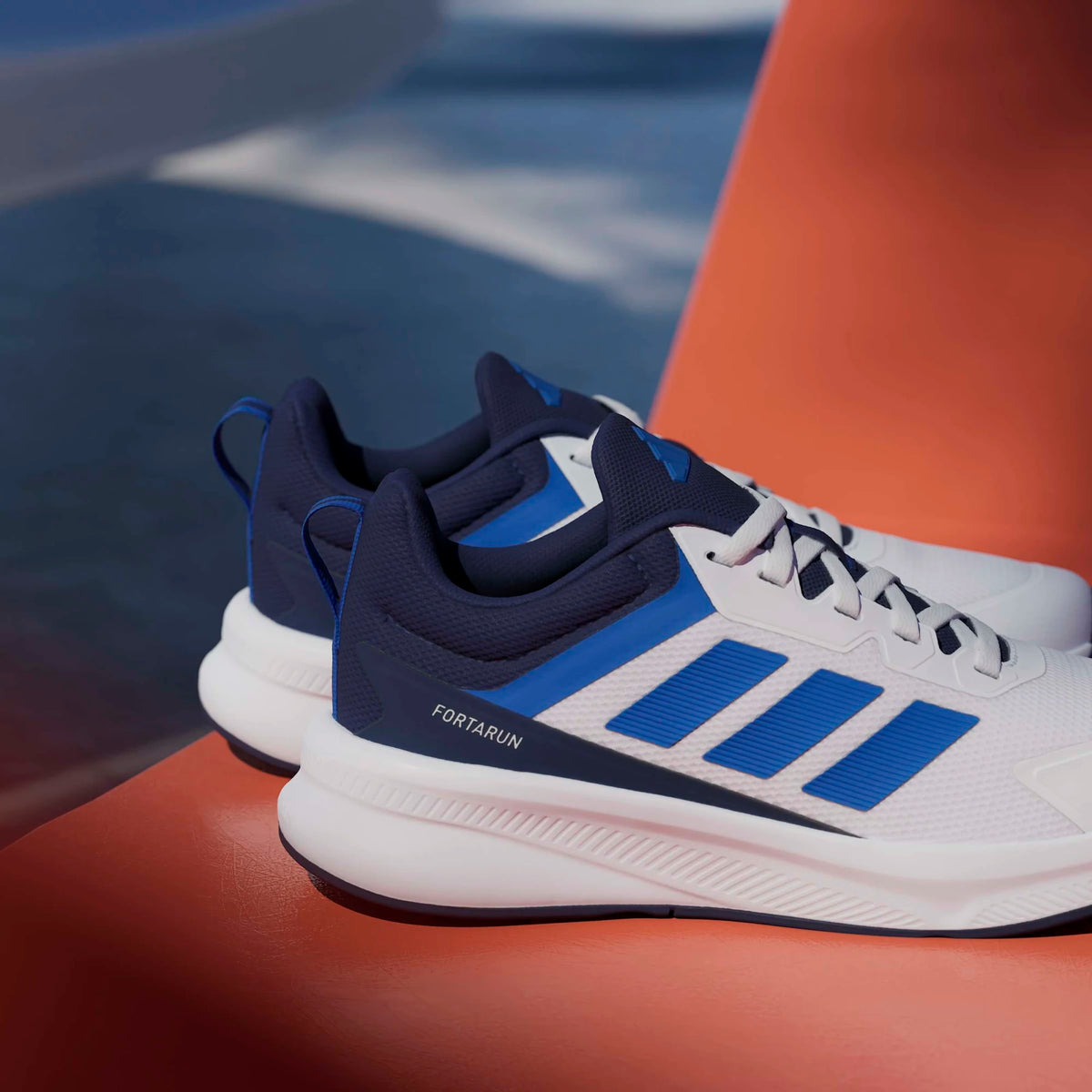 ADIDAS FortaRun 4.0 Kids Shoes - White/Blue