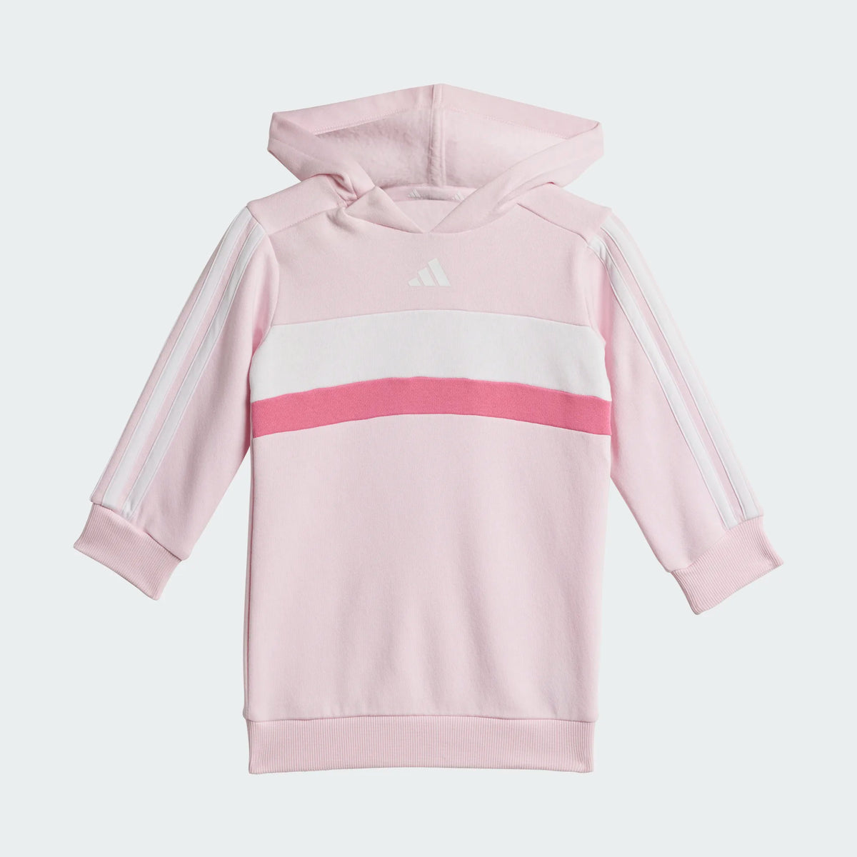 ADIDAS Girls Essentials Tiberio 3-Stripes Fleece and Leggings Set - Pink