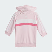 ADIDAS Girls Essentials Tiberio 3-Stripes Fleece and Leggings Set - Pink