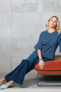 RANT & RAVE Jacinda Wide Leg Trousers - Teal