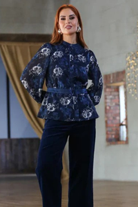 RANT & RAVE Women's Jelena Blouse - Navy