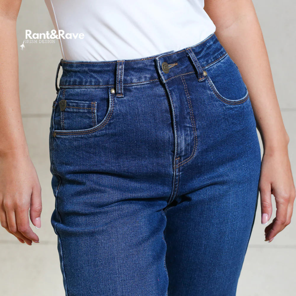 RANT & RAVE : Jolene Mom Crop Jeans - Mid Blue