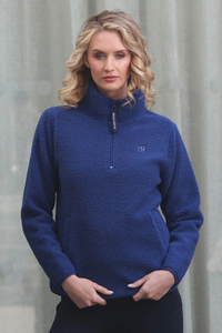 RELAX & RENEW Julia Fleece Half Zip Top - Blue