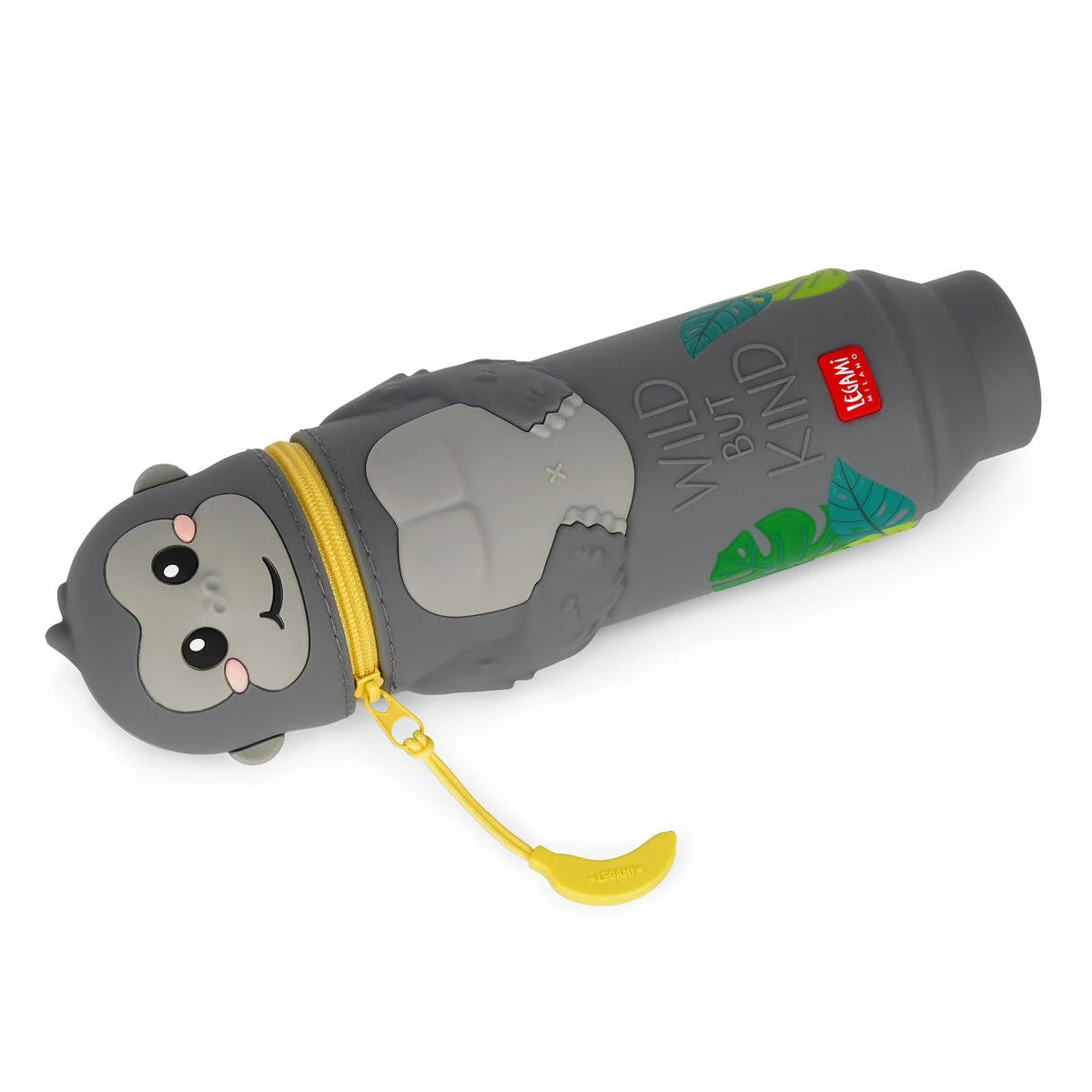 LEGAMI Gorilla "Wild but Kind" 2-in-1 Silicone Pencil Case - Kawaii