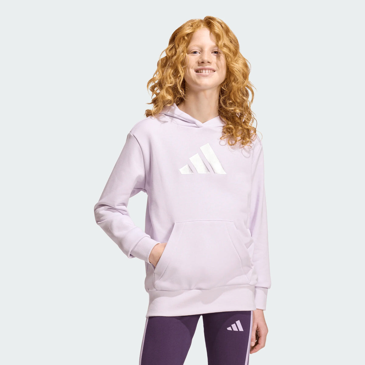 ADIDAS Girl's Glam Graphic Hoodie - Pink