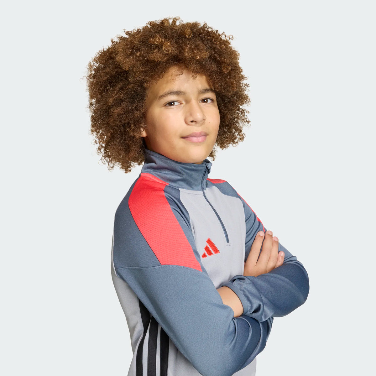 ADIDAS Tiro Essentials Half Zip Top - Grey