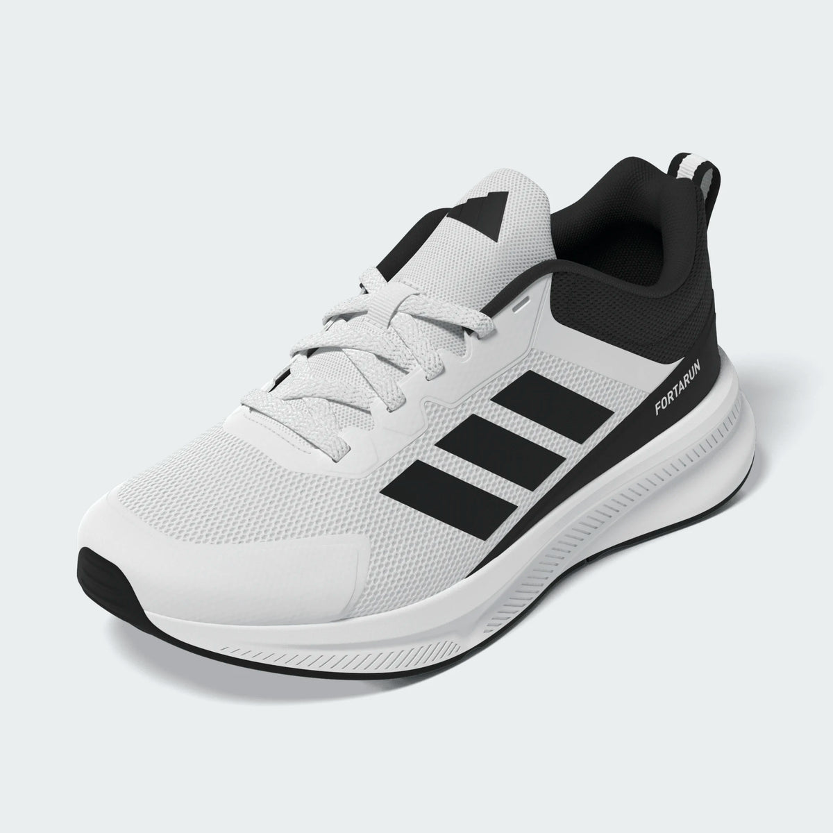 ADIDAS Boy's FortaRun 4.0 Shoes - White/Black | KH9113
