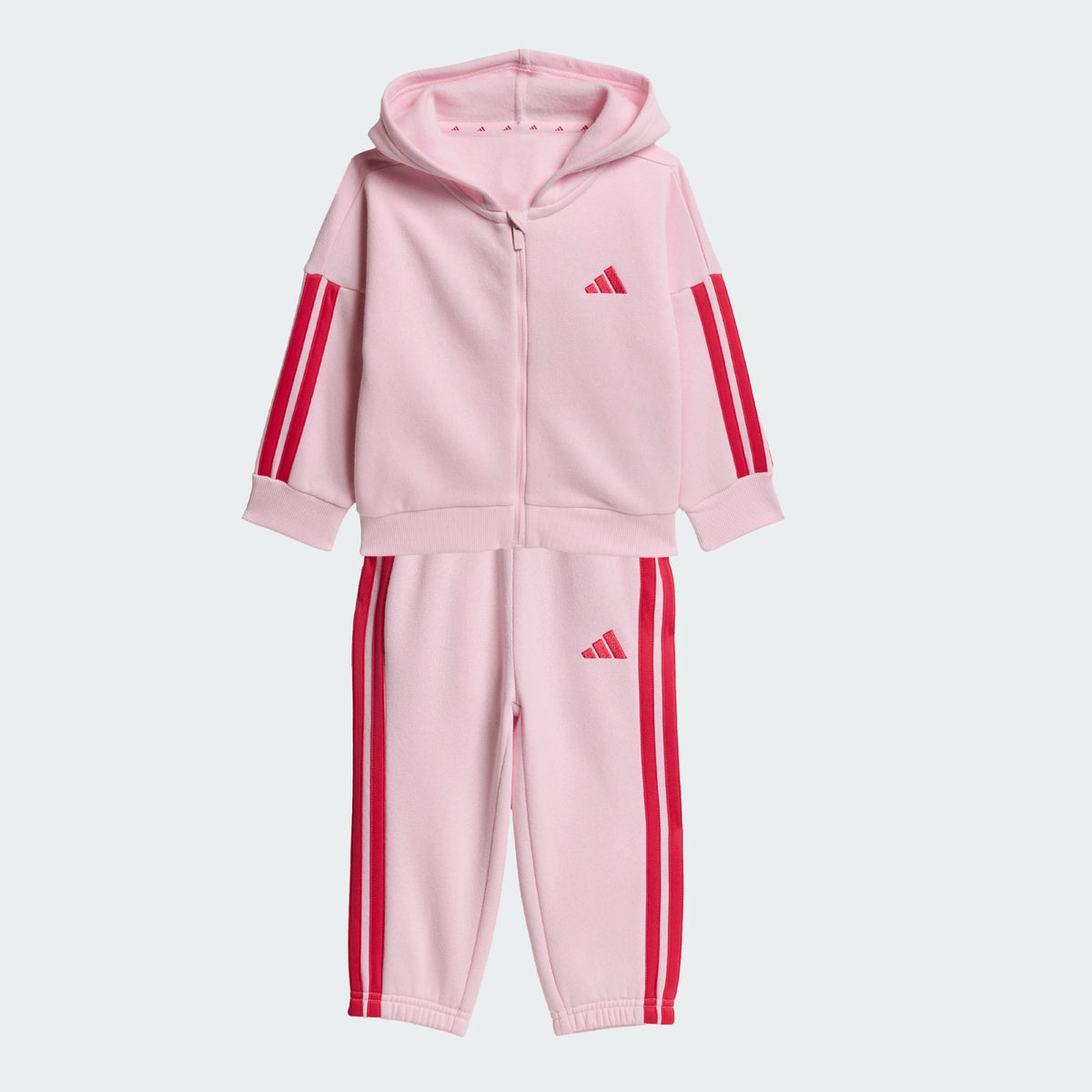 ADIDAS Girls Essentials Full Zip Top and Joggers Set - Pink | KR9317