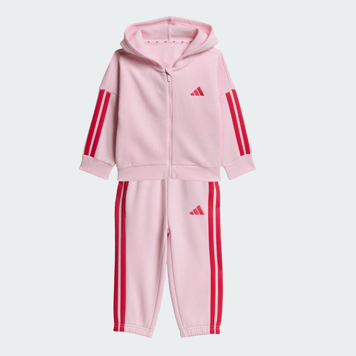 ADIDAS Girls Essentials Full Zip Top and Joggers Set - Pink | KR9317