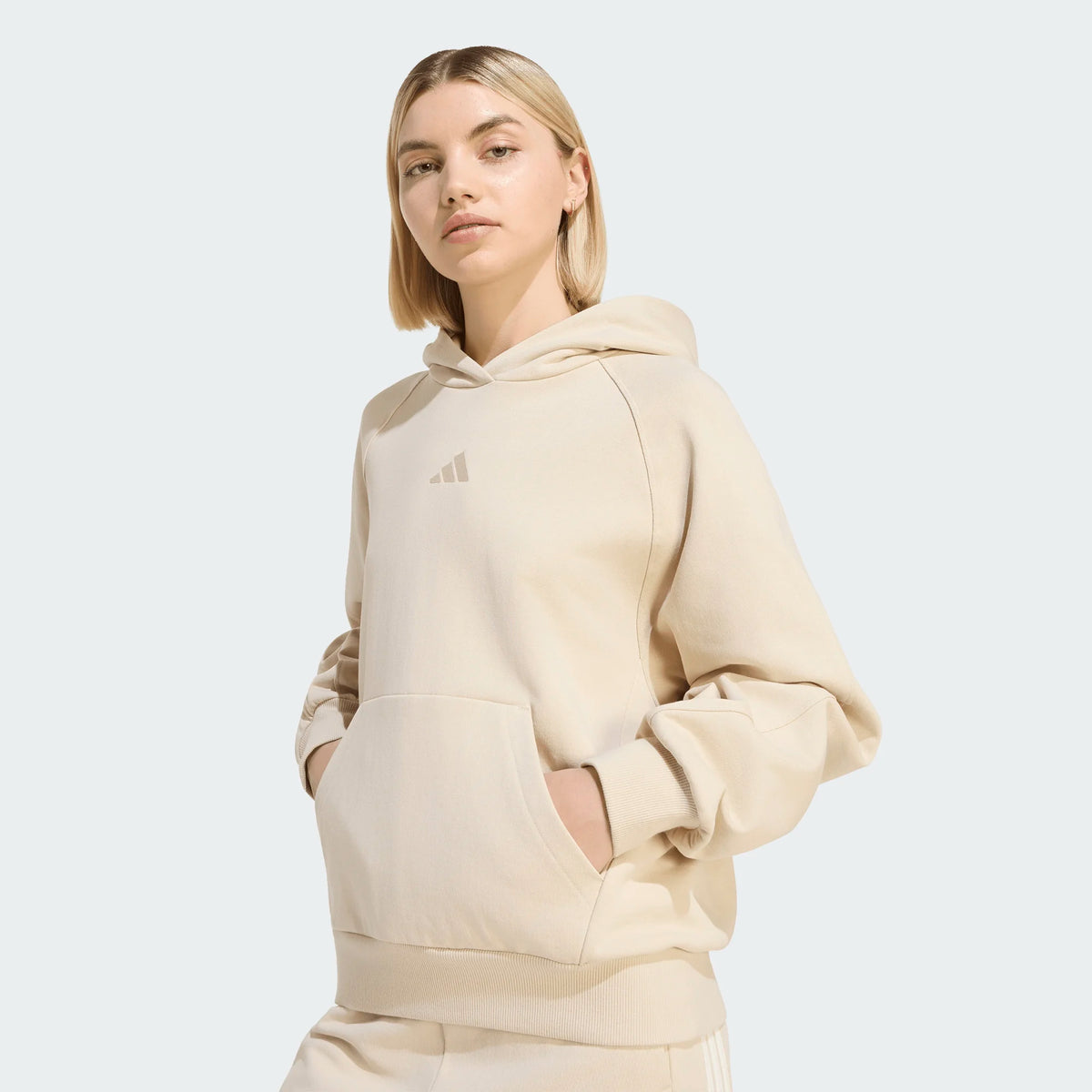 ADIDAS Adidas Kit Small Logo Hoodie - Cream