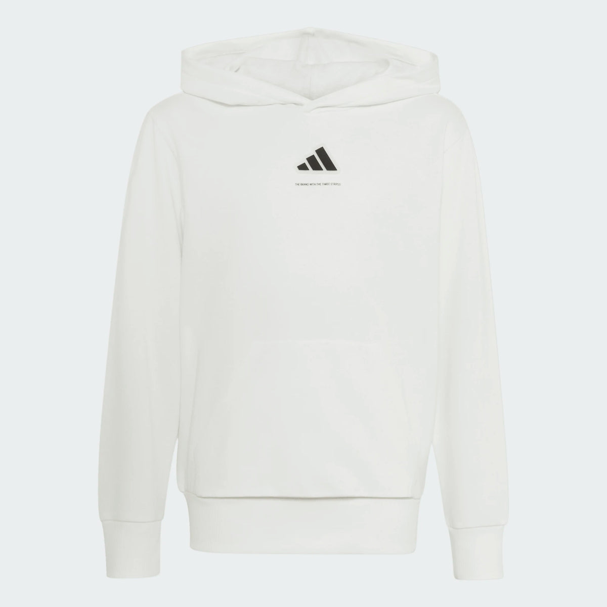 ADIDAS Boy's Slogan Fleece Hoodie - White