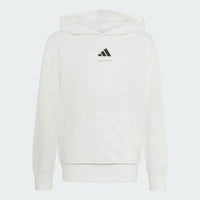 ADIDAS Boy's Slogan Fleece Hoodie - White
