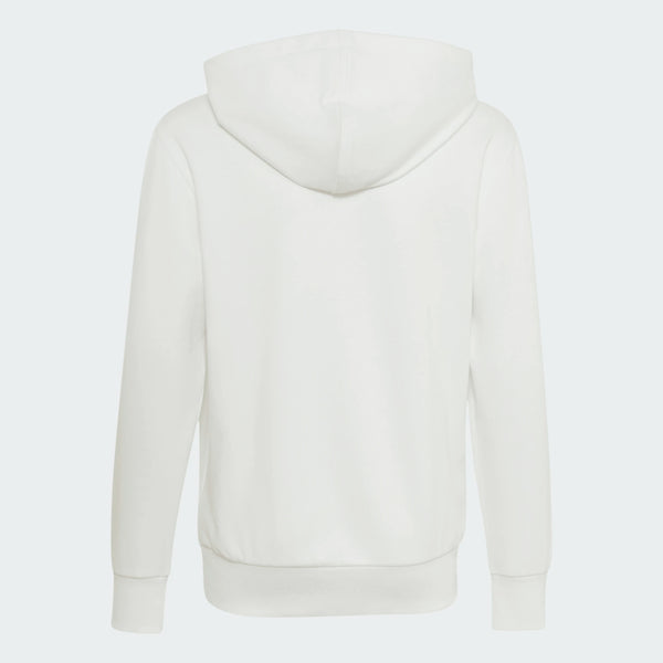 ADIDAS Boy's Slogan Fleece Hoodie - White