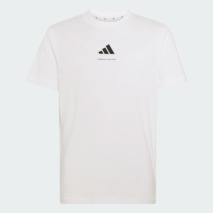 ADIDAS Kids' Slogan Jersey T-Shirt - White