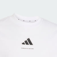 ADIDAS Kids' Slogan Jersey T-Shirt - White