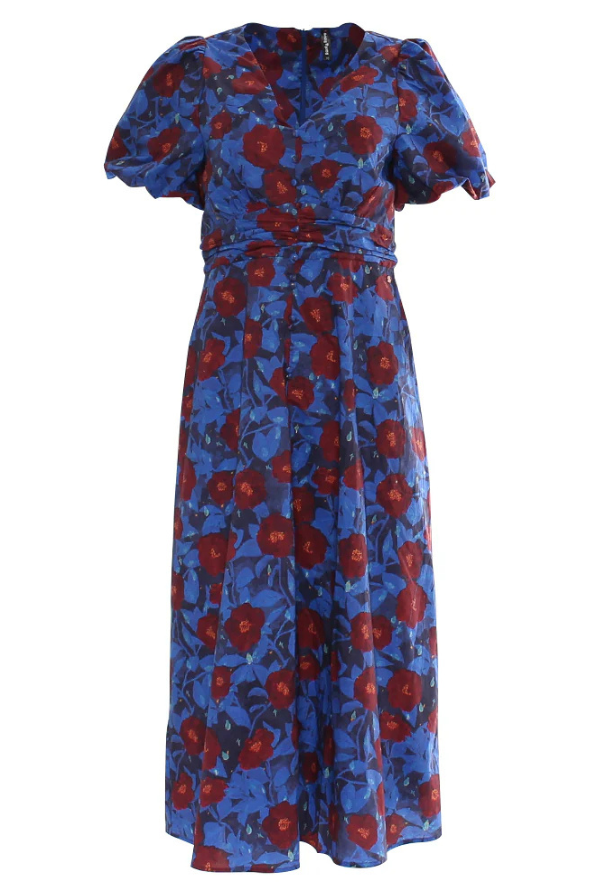 RANT & RAVE Kamilia Floral Midi Dress - Blue