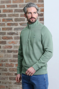KENROW Damon Half Zip Sweatshirt - Basil Green