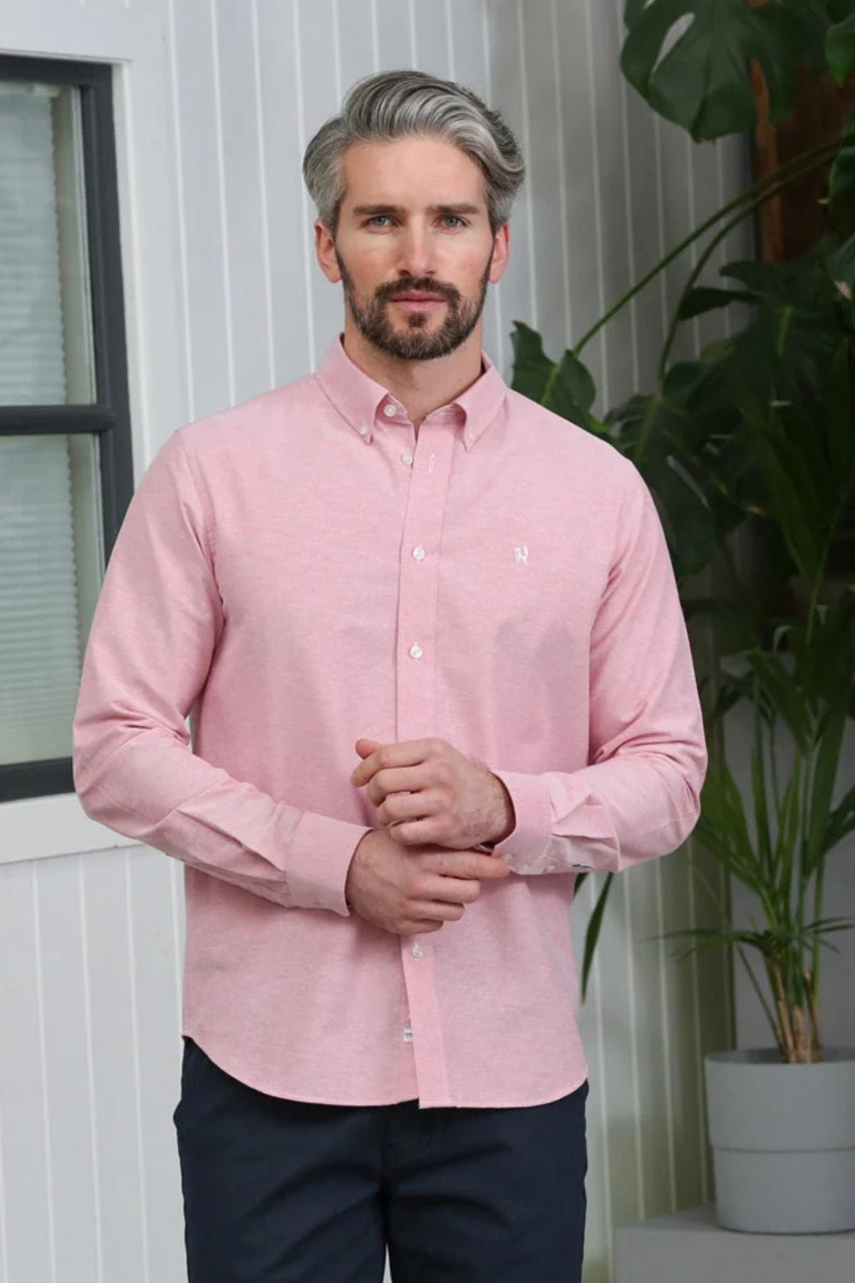 KENROW Men's Jagger Oxford Shirt - Brick Melange