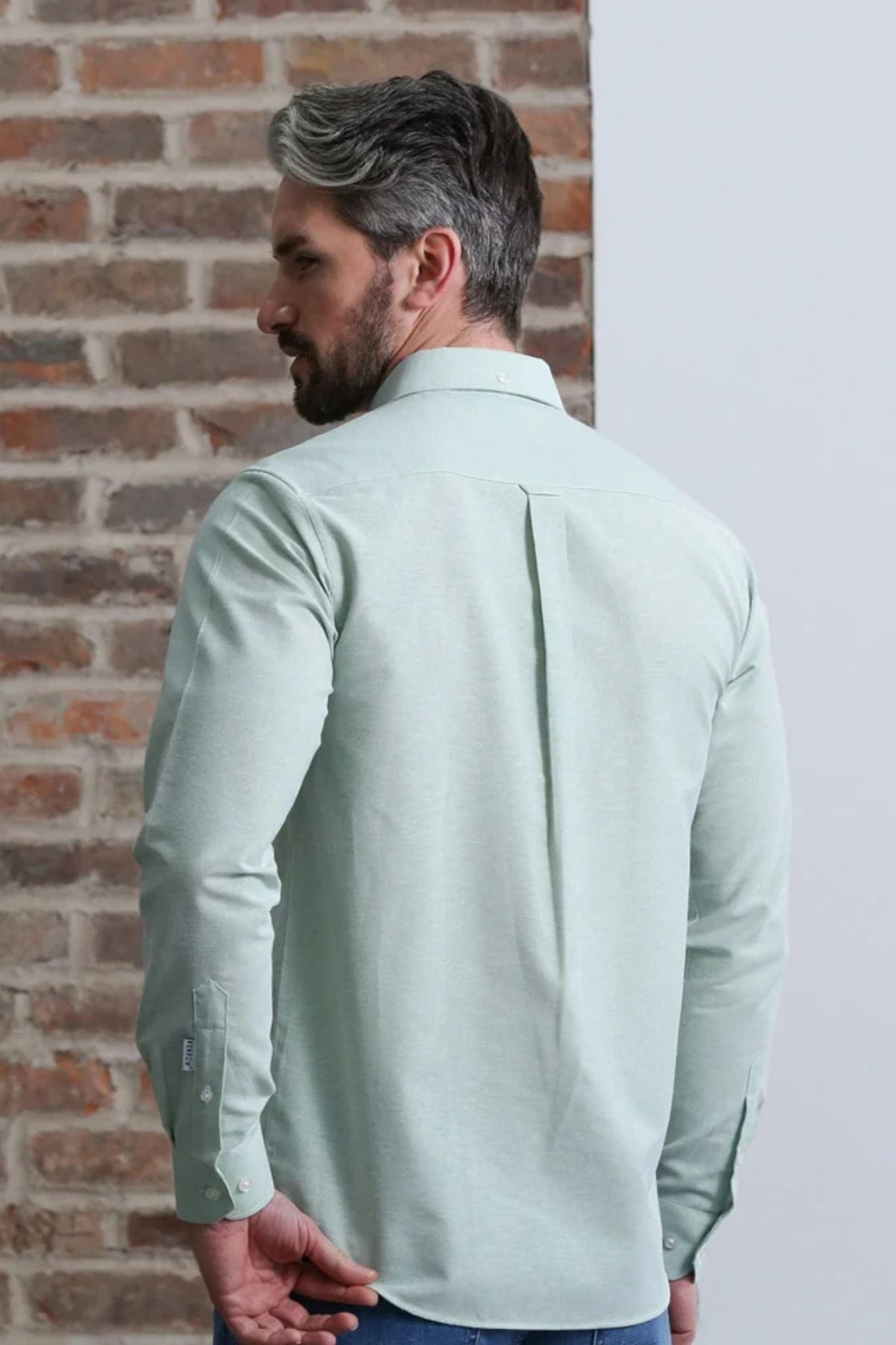 KENROW Men's Jagger Oxford Shirt - Green Melange