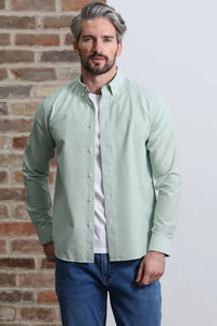 KENROW Men's Jagger Oxford Shirt - Green Melange