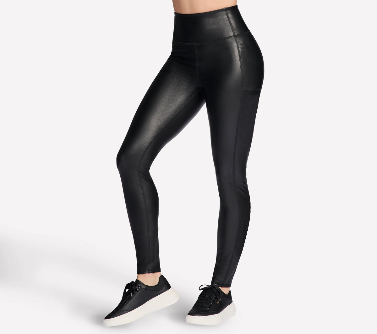 SKECHERS Go Walk Full Length High-Waisted Sleek Leggings - Black