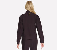 SKECHERS GO WALK Luxe Rib 1/4 Zip - Brown