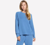 SKECHERS Women's Cozy Luxe Crewneck Sweatshirt - Blue