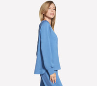 SKECHERS Women's Cozy Luxe Crewneck Sweatshirt - Blue